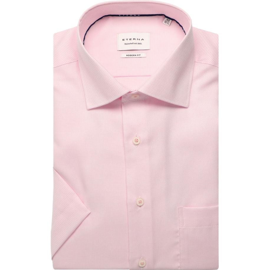 ETERNA Overhemd Korte mouw roze Roze