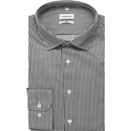 Seidensticker Overhemd donkerblauw, Gestreept