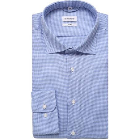 Seidensticker Overhemd lichtblauw, Pied De Poule