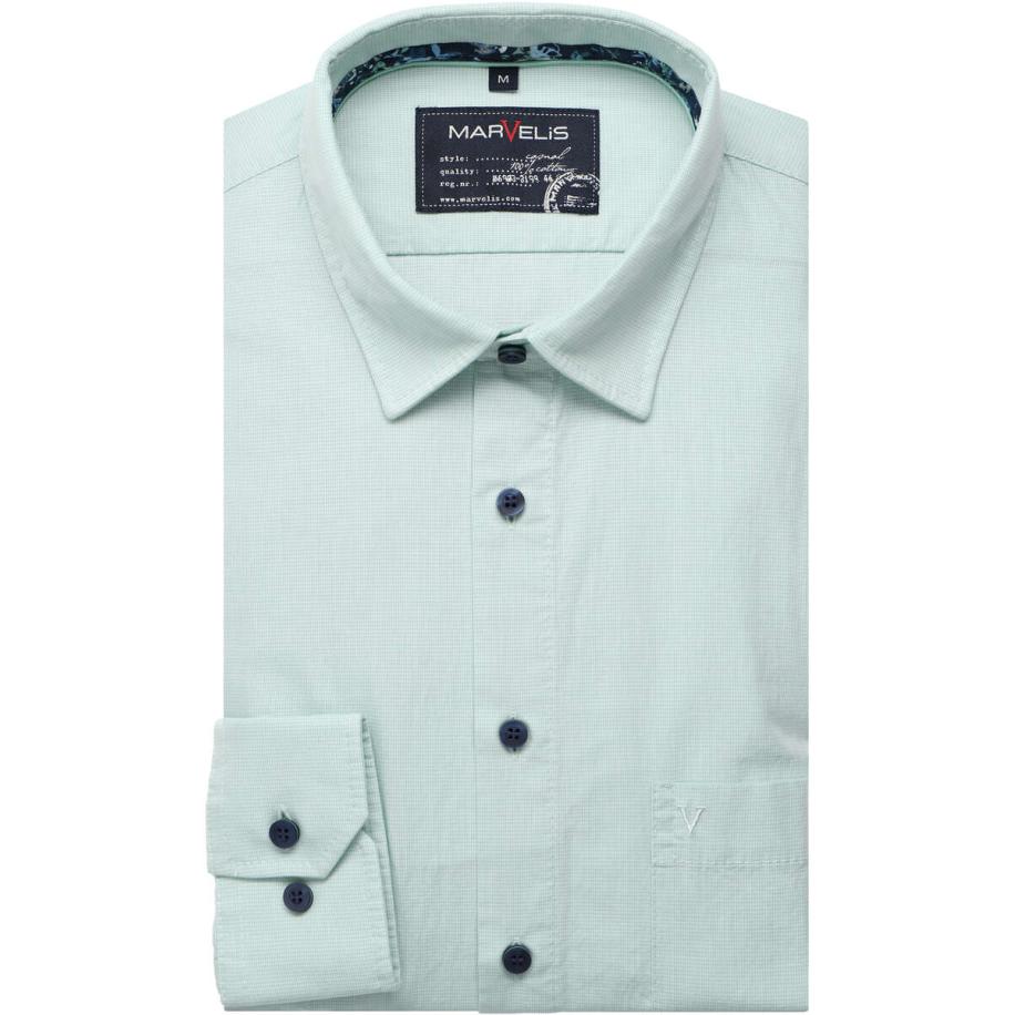 Marvelis Casual Overhemd groen, Faux-uni Groen