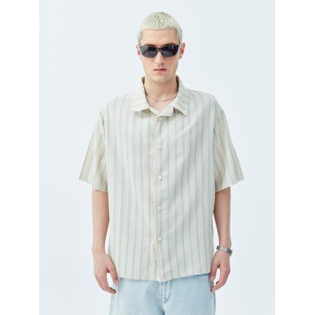 VAMOS CLO Overhemd turquoise / wit