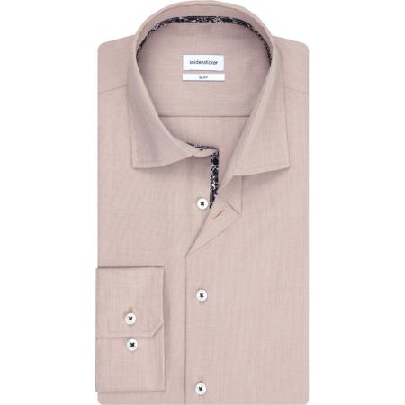 Seidensticker Overhemd beige, Effen