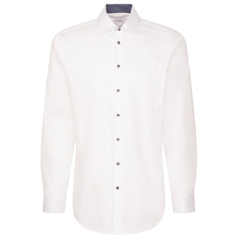 Seidensticker Overhemd wit, Effen Wit