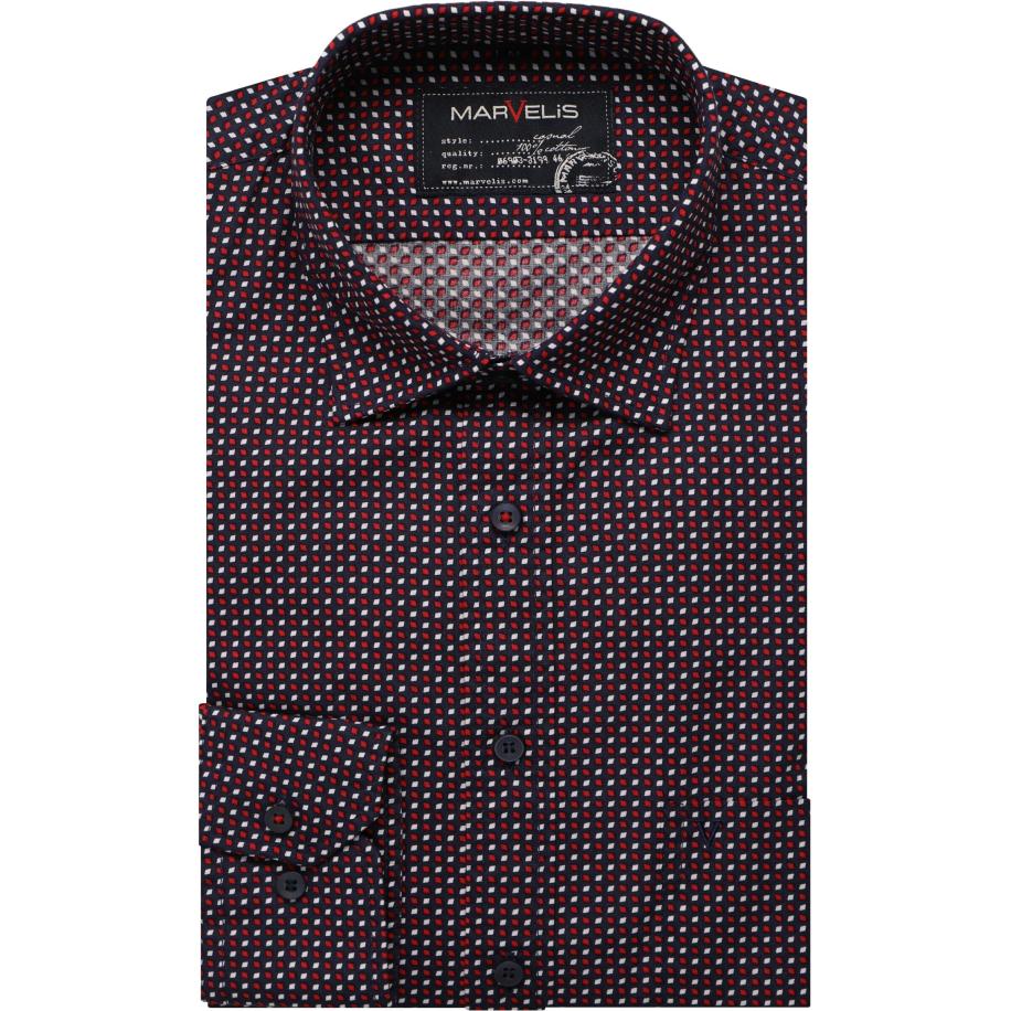 Marvelis Casual Overhemd rood, Motief Rood