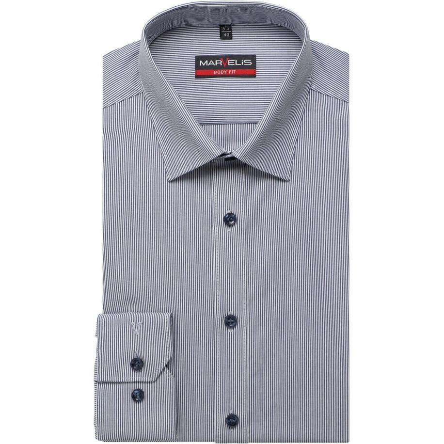 Marvelis Overhemd marine, Gestreept Multicolor