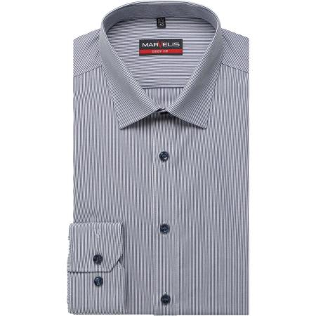 Marvelis Overhemd marine, Gestreept