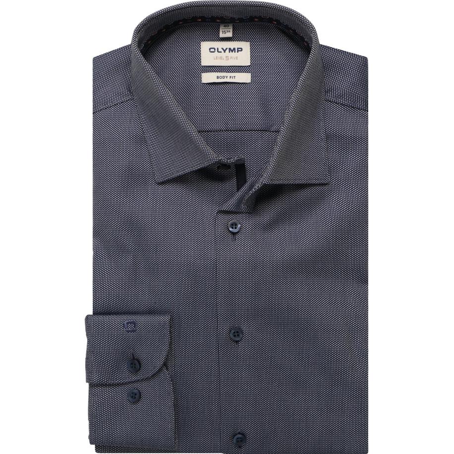 OLYMP Level Five Overhemd marine, Faux-uni Blauw