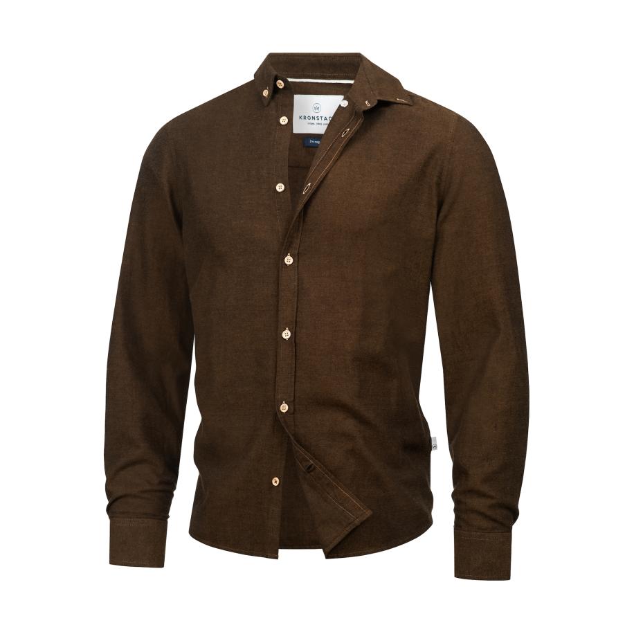 Kronstadt Kronstadt Overhemd Johan Diego bruin -