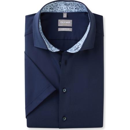 OLYMP Luxor Performance Climate Control Overhemd Korte mouw marine