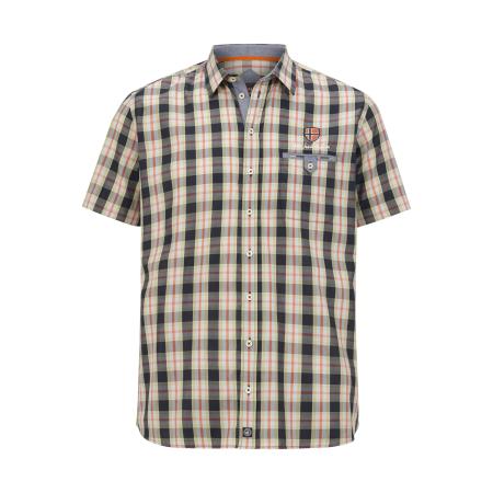 Jan Vanderstorm Overhemd Korte mouw blauw