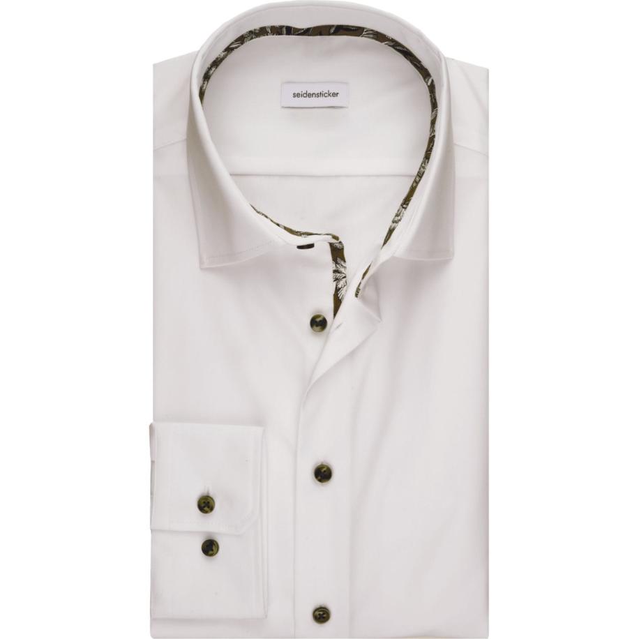 Seidensticker Overhemd wit, Effen Wit