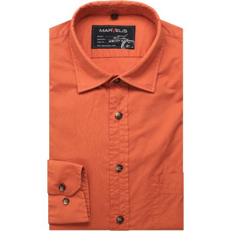 Marvelis Casual Overhemd sienna, Effen