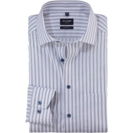 OLYMP Luxor Overhemd marine, Gestreept