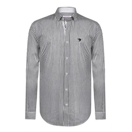 Felix Hardy Felix Hardy Overhemd zwart / natuurwit