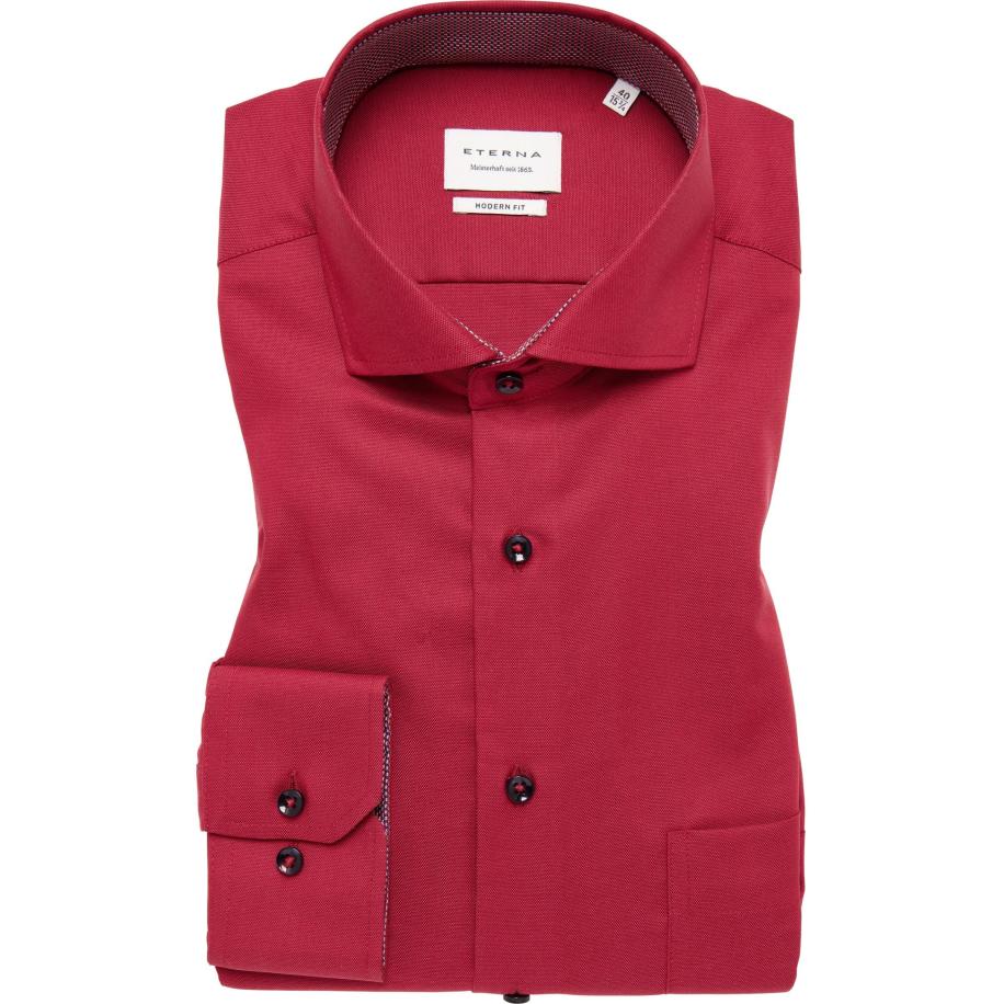 ETERNA Overhemd rood, Effen Rood