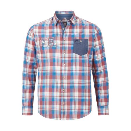 Jan Vanderstorm Overhemd blauw, Ruit