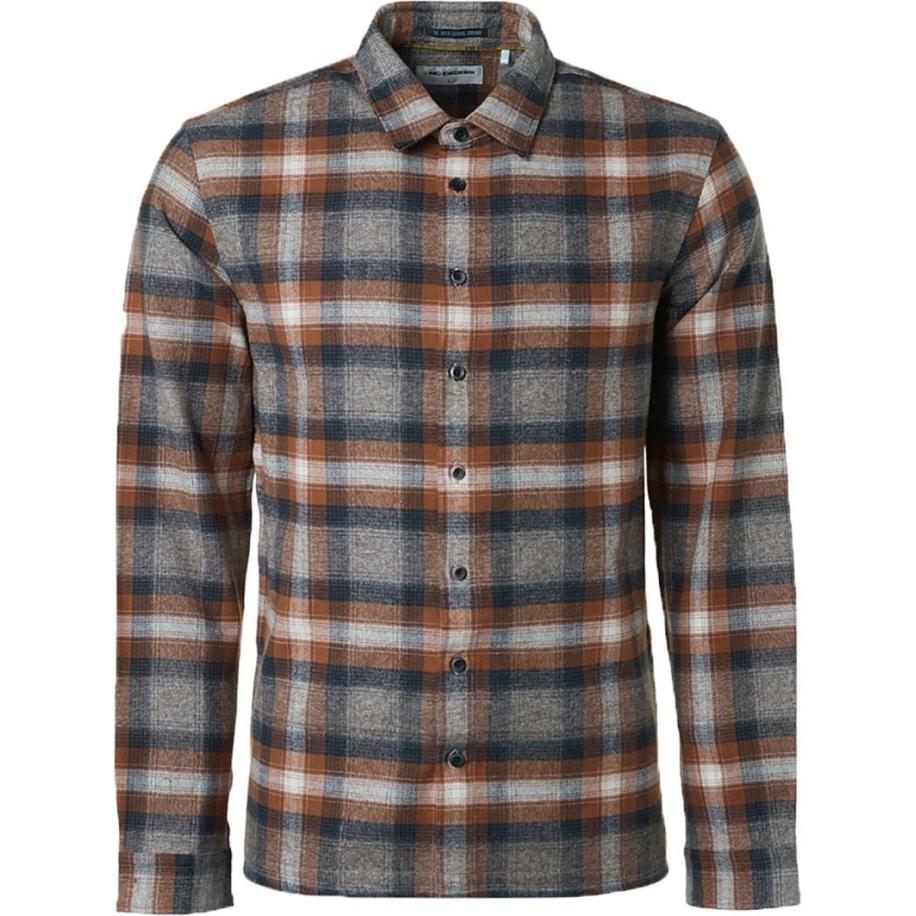 No Excess Overhemd Ruiten Caramel Multicolor