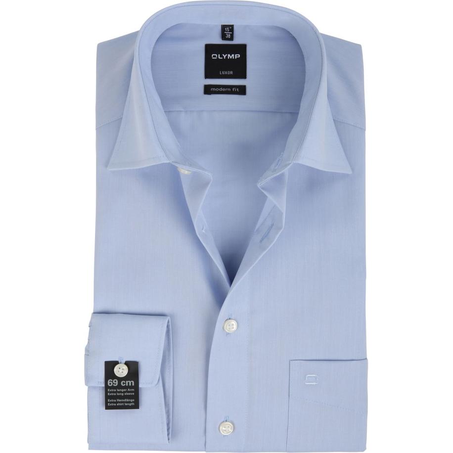 OLYMP Luxor Extra Lange Mouwen Overhemd Blue Blauw