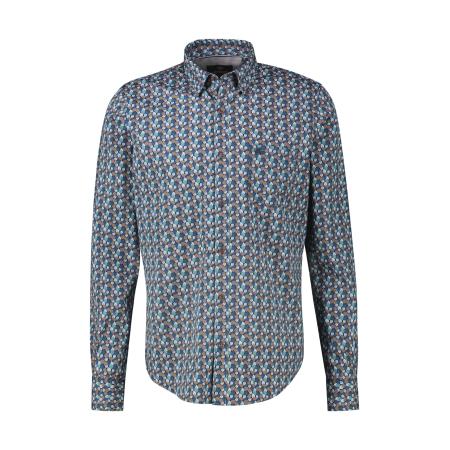 Lerros LERROS Overhemd blauw / bruin / wit
