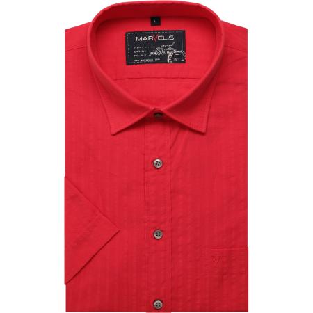 Marvelis Casual Overhemd Korte mouw rood