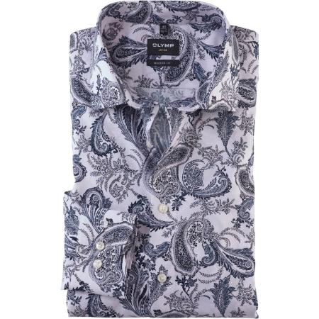 OLYMP Luxor Overhemd lichtroos, Bedrukt