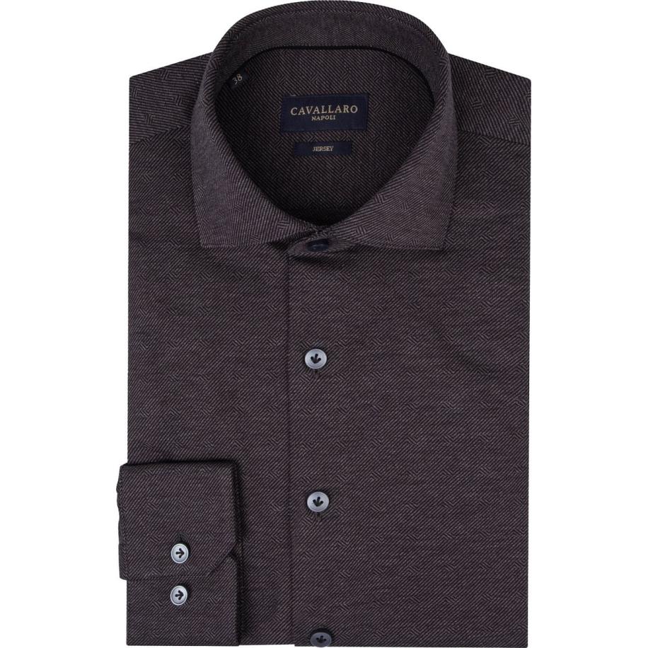 Cavallaro Brizino Overhemd Antraciet Grijs