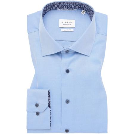 ETERNA Cover Shirt Overhemd blauw, Effen