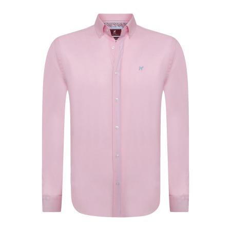 Williot Williot Overhemd grijs / pink / wit