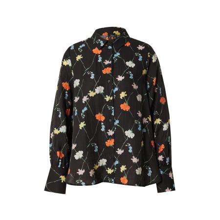 Vero Moda VERO MODA Blouse VMFLORA OLGA lichtblauw / oranje / zwart / wit