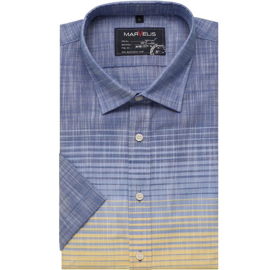 Marvelis Casual Overhemd Korte mouw lichtgroen Groen