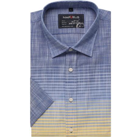 Marvelis Casual Overhemd Korte mouw lichtgroen