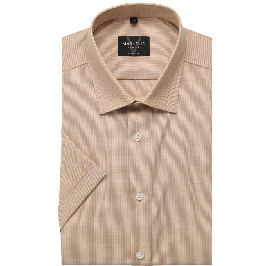 Marvelis Overhemd Korte mouw beige Bruin