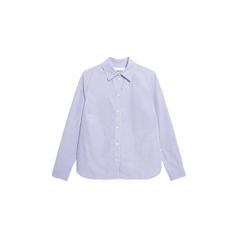 Armedangels ARMEDANGELS Blouse LOUILAA lichtblauw / wit -