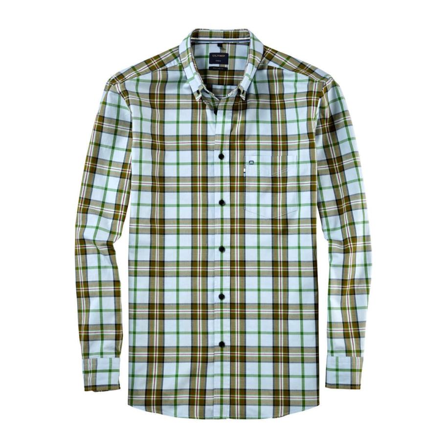 OLYMP Casual Overhemd blauw, Ruit Blauw