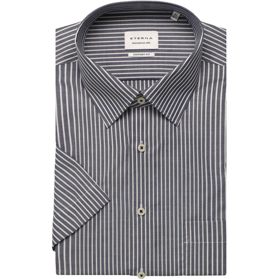 ETERNA Overhemd Korte mouw marine Blauw