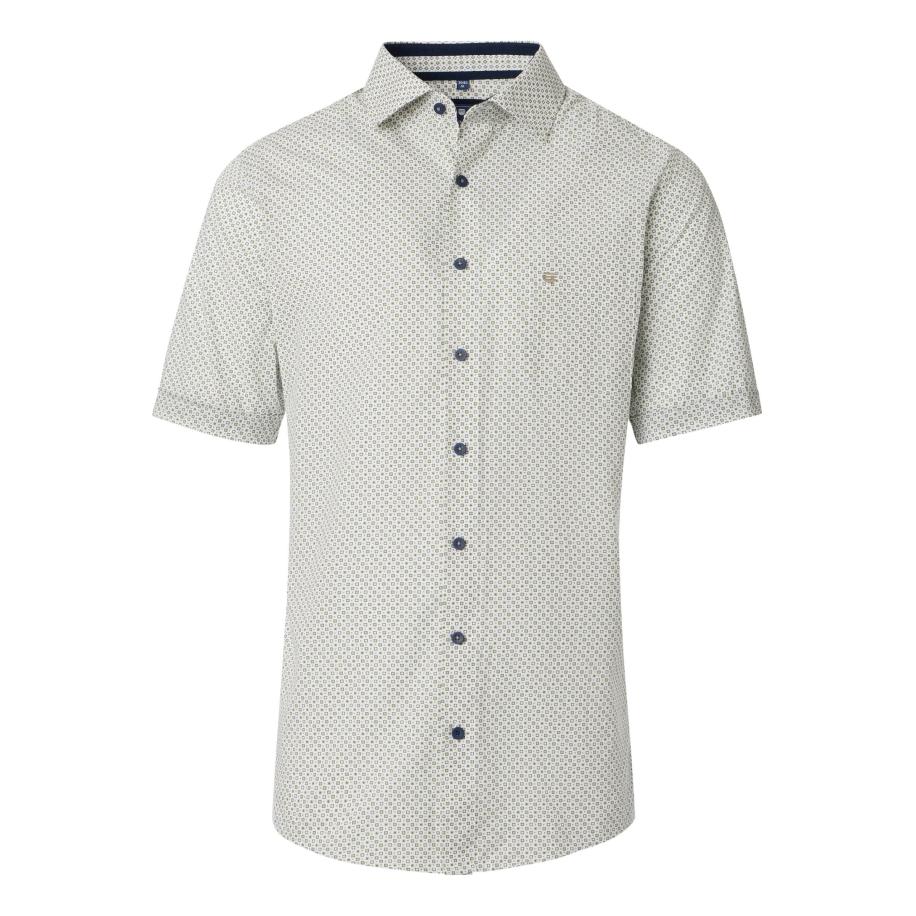 Redmond Casual Overhemd Korte mouw groen Groen