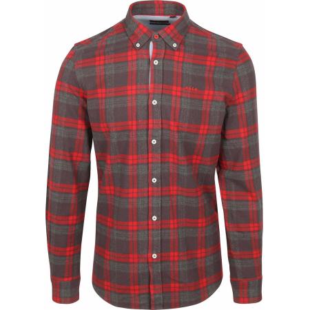 NZA Overhemd Leon Flanel Antraciet