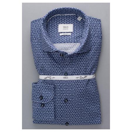 ETERNA 1863 Overhemd marine, Bedrukt