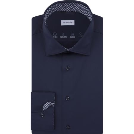 Seidensticker Overhemd donkerblauw, Effen