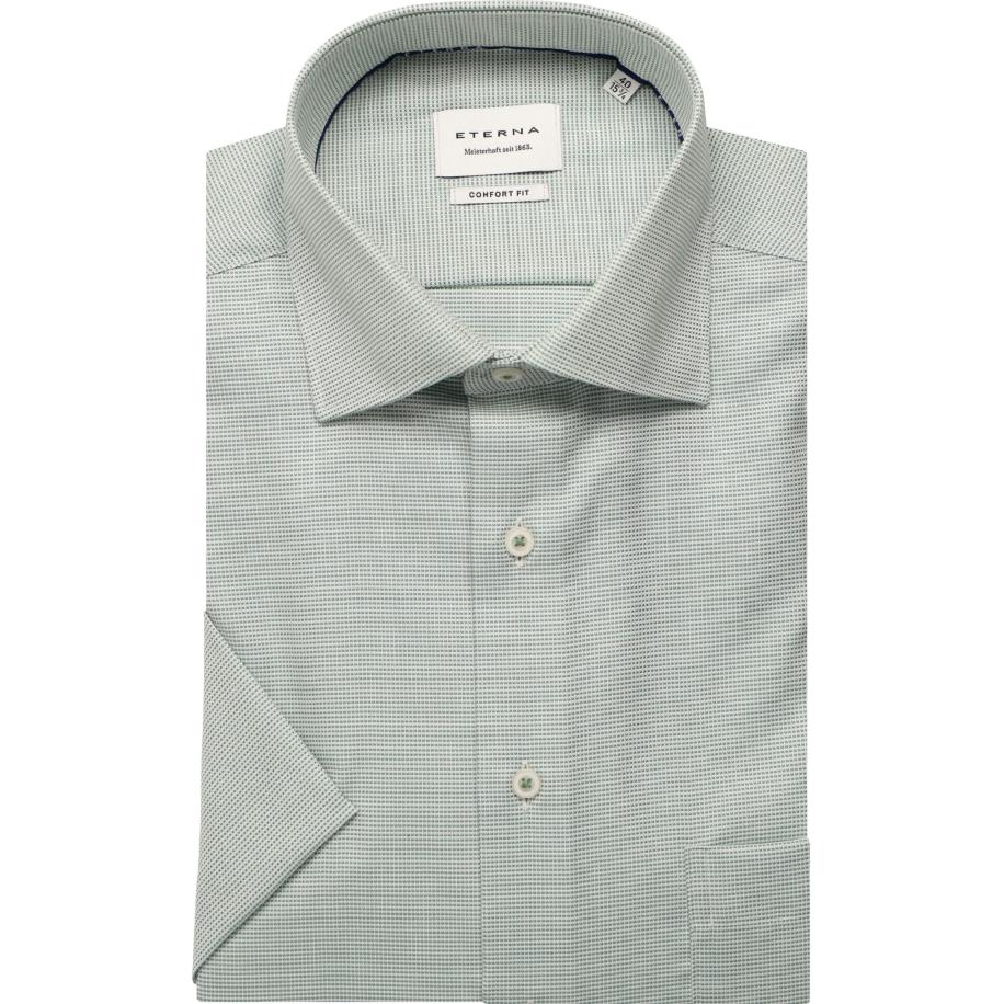 ETERNA Overhemd Korte mouw lichtgroen Groen