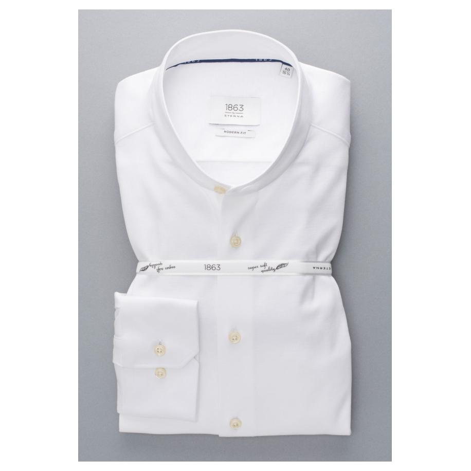 ETERNA 1863 Jersey shirt wit, Effen Wit
