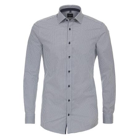 Venti Overhemd blauw, Bedrukt