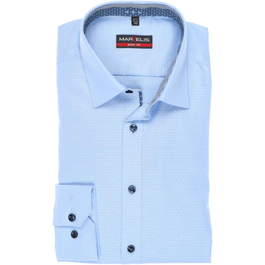 Marvelis Overhemd blauw, Faux-uni Blauw