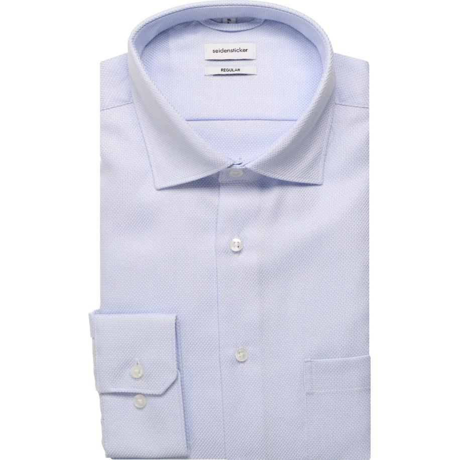 Seidensticker Overhemd lichtblauw, Motief Blauw