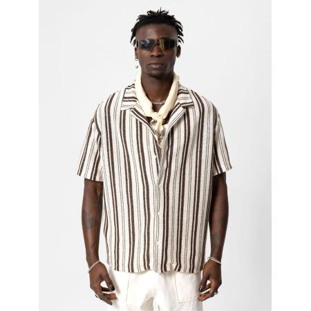 VAMOS CLO Overhemd crème / bruin