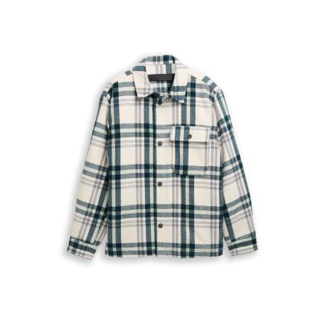 Tom Tailor TOM TAILOR DENIM Overhemd lichtbeige / grijs / smaragd