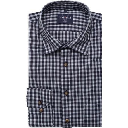 Marvelis Casual Overhemd marine, Ruit
