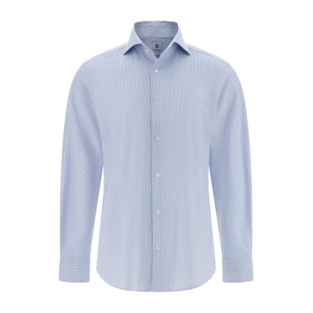 Boggi Milano Boggi Milano Overhemd lichtblauw / natuurwit