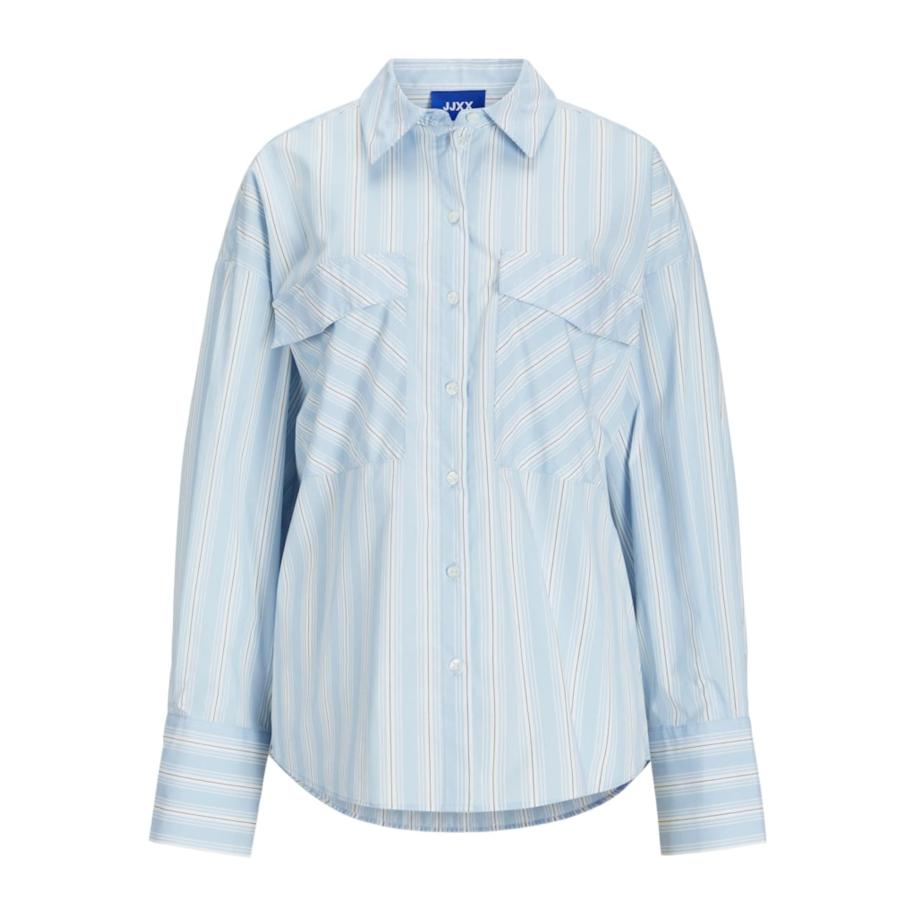 JJXX JJXX Blouse JXAva lichtblauw / zwart / wit -