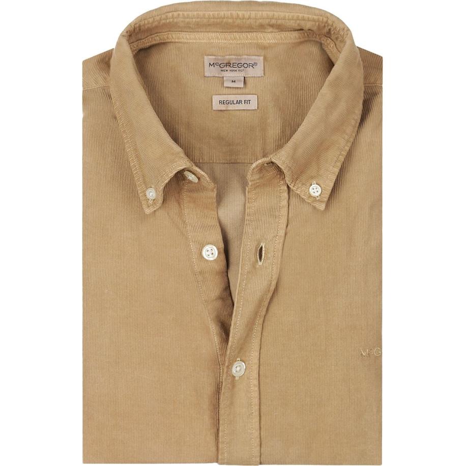 McGregor Overhemd Corduroy Beige Bruin